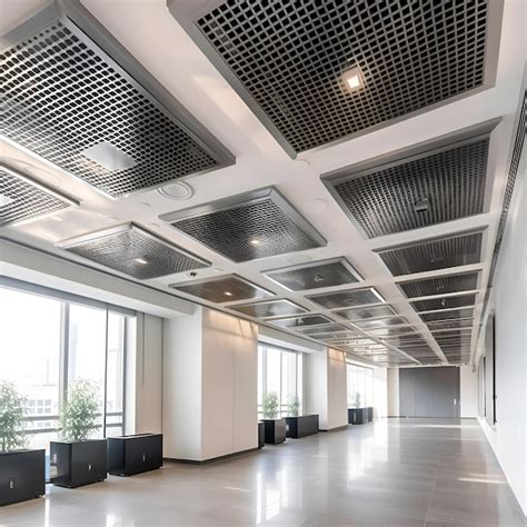 Premium Photo | Interior of a modern office building detail of ceiling ...