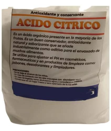 Acido Cítrico En Polvo 1 Kg Meses sin interés