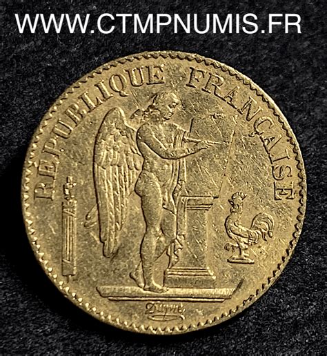 Francs Or Genie Iii Republique A Paris Rare Ctmp Numis