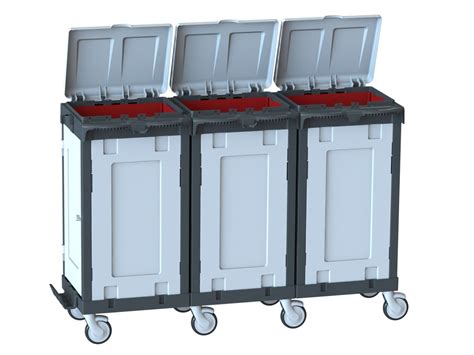 Waste Trolley W 390 D Staff Cleaning Trolleys