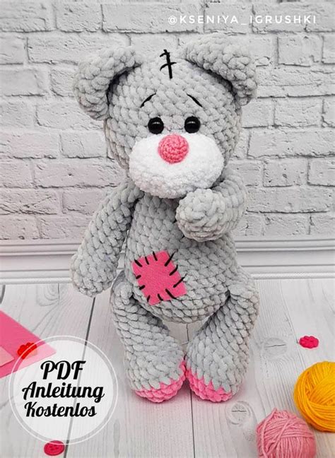 Grauer Pl Sch B R Pdf Amigurumi Anleitung Kostenlos H Keln Amigurumi