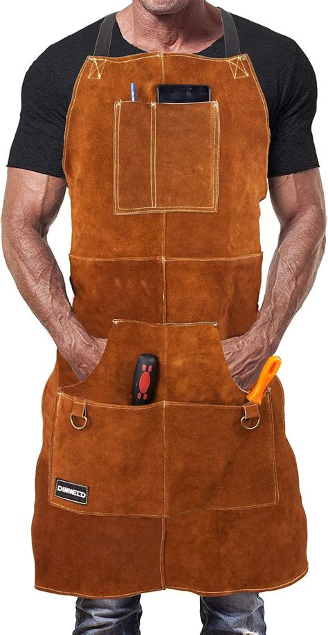 DIMWELD Welding Apron Heavy Duty Workshop Apron For Welders And