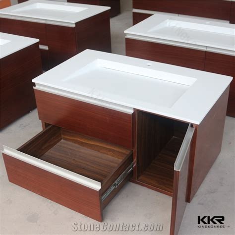 Rectangle White Color Sanitary Ware Vessel Sink Modern Bathroom Vanity ...