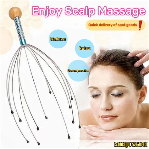 Scalp Massagers With 12 Claws Handheld Head Massage Scratcher For Deep