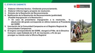 Titulación de comunidades campesinas PPT Descarga Gratuita