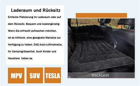 EAQ Matelas Gonflable Pour Voiture SUV Lit De Camping Combi Pour