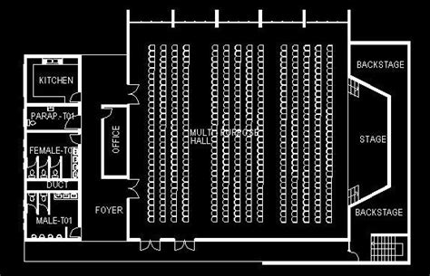 Cad Building Template Multi Purpose Hall