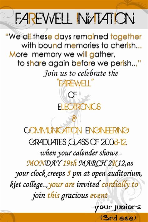 Farewell Party Invitation Wording Elegant Luncheon Invitation Wording Just B Cause