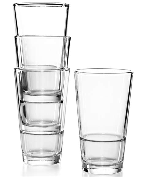 Luminarc Closeout Set Of 4 Stack Up Highball Glasses Macy S