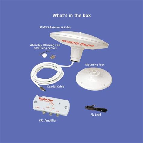 Status 350 Omni Directional Antenna 5m Coax With Vp2 Amplifier For