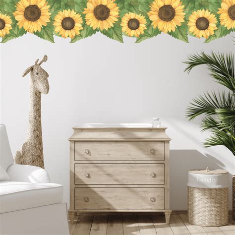 Sunflower Wall Border Decals – Tiny Walls