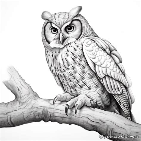 Realistic Owl Coloring Pages Free And Printable