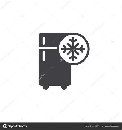 Freezer Cold Icon Vector Filled Flat Sign Solid Pictogram Isolated Stock Vector Image By