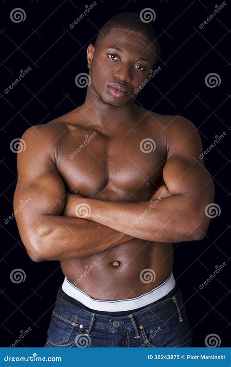 Muscular Black Man Stock Image Image Of Masculine Health