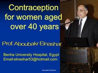 Contraception For Women Aged Over 40 Years PPT