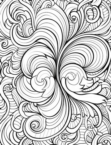 Premium Photo A Black And White Drawing Of A Swirly Design Generative Ai