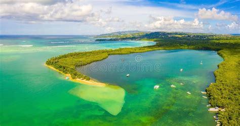 Aerial View Of The Tobago Island From Above Stock Image Image Of