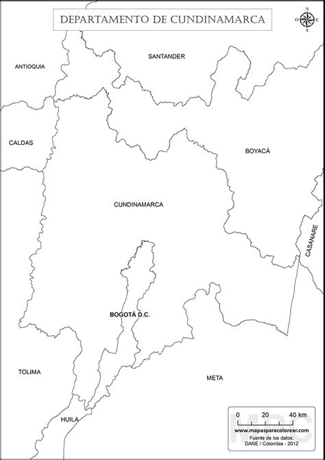 Mapas Del Departamento De Cundinamarca Para Colorear