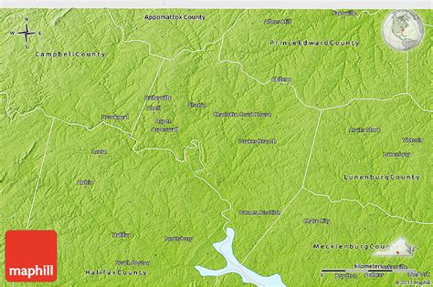 Physical 3D Map of Charlotte County