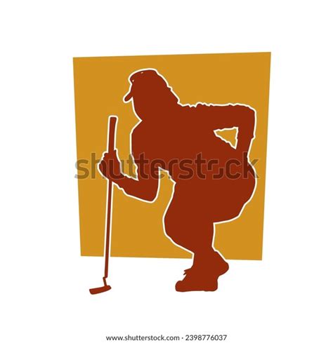 Silhouette Woman Playing Golf Silhouette Female Stock Vector (Royalty ...