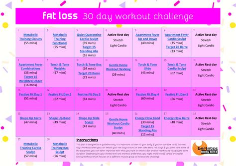 Fat Loss 30 Day Challenge 29 Workouts