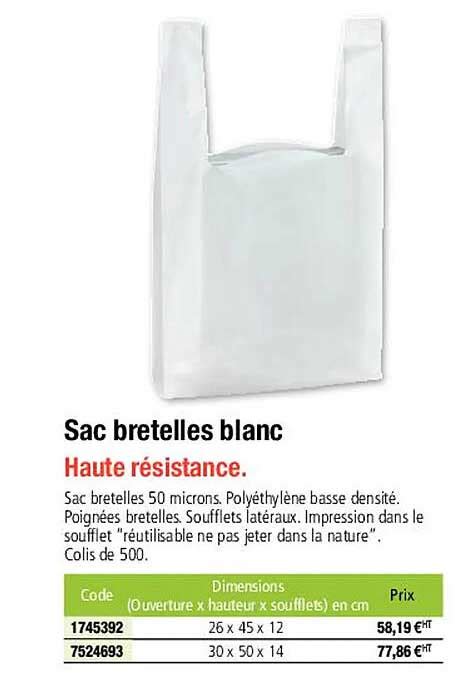 Promo Sac Bretelles Blanc Chez Plein Ciel Icatalogue Fr