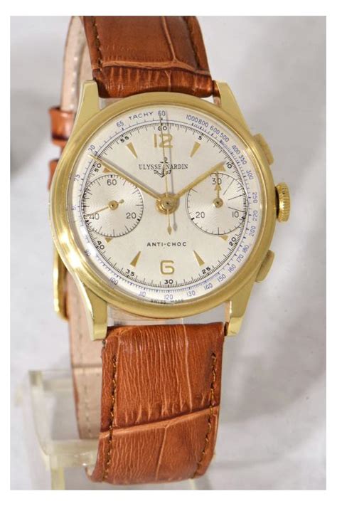 Ulysse Nardin Vintage Chronograph Kaliber Valjoux Kt Gold