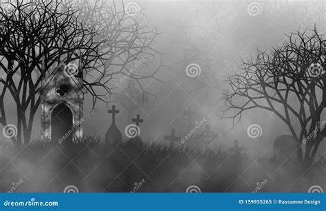 Cementerio De Terror En La Niebla Horror Y Cementerio Aterrador En La