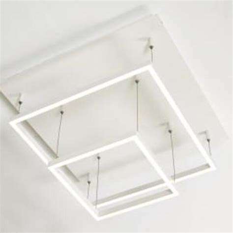 Pendente Kubika Quadrado L60cm X C60cm Led 55w 3000k Bivolt Branco