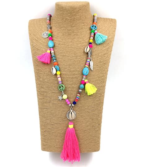 Buy New Handmade Tassel Pendents Necklace Boho Chic Bohemiam Long Statement