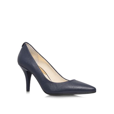 Mk Flex Mid Pump Michael Michael Kors Mk Flex Navy Leather Mid Pump