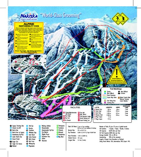 Nakiska Ski Resort Ski Trail Map - Alberta Canada • mappery