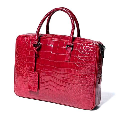 Luxury Alligator Briefcase Laptop Shoulder Bag Business Bag For Men