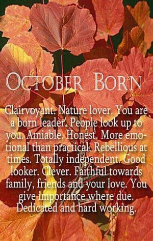 October Birthday Quotes. QuotesGram