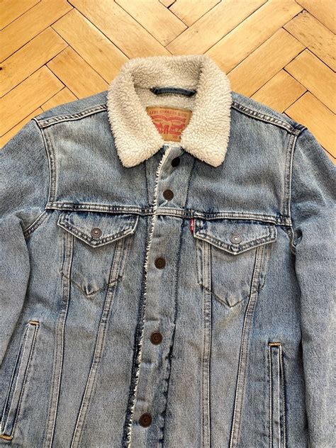 Levi’s Men’s Sherpa Lined Denim Trucker Jacket Size S Gem