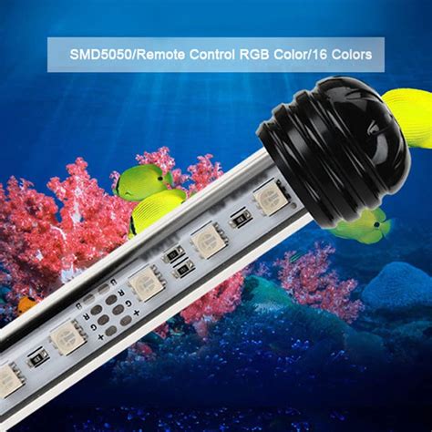 Aquarium Fish Tank LED Light US EU Plug RGB Color Remote Controlling