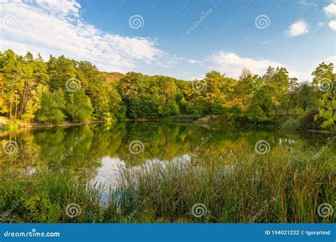 Autumn Sunset on the Lake stock photo. Image of peaceful - 194021222