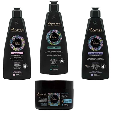 Kit Arvensis Cachos Naturais Sh Cond Ativ 300ml Masc 250g Shopee