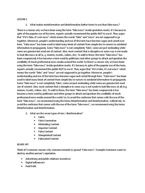 Misinformation & Disinformation PDF | PDF | Media Analysis | Communication