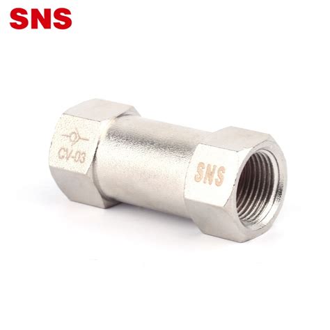 China Sns Cv Series Pneumatic Nickel Plated Brass One Way Check Valve