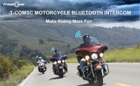 Amazon.com: FreedConn TCOM-SC Motorcycle Helmet Bluetooth Intercom ...