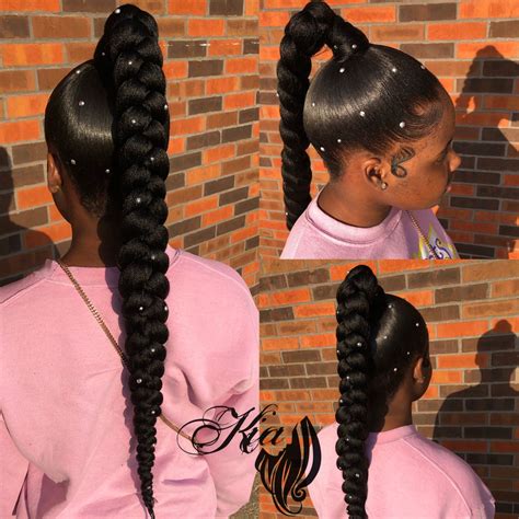 Sleek Ponytail With Braiding Hair Ewa Gavin