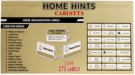 For Cabinets: Home Organization - Label Kit - Home Hints