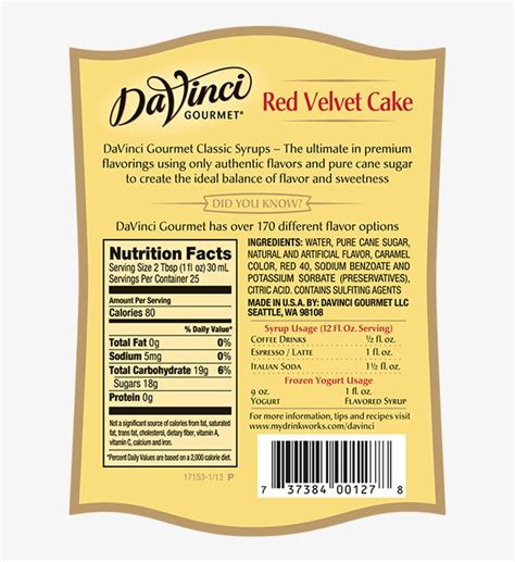 Dvg Classic Red Velvet Cake Davinci Gourmet Classic