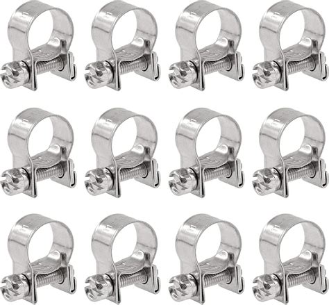 Glarks Pack Mm Stainless Steel Mini Fuel Injection Hose Clamps