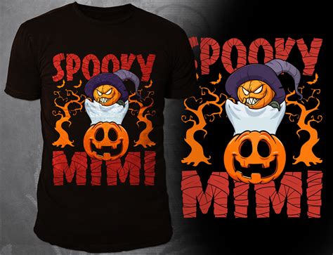 Spooky Mimi Halloween T-Shirt Design Graphic by Best T-Shirt Bundles ...