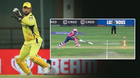 Ms Dhoni Hits Bullseye As He Runs Out Dhruv Jurel With Direct Hit