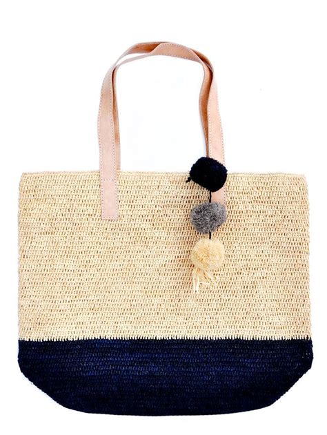 Montauk Colorblock Straw Tote Straw Tote Straw Bag Reusable Tote Bags