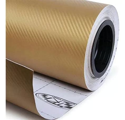 Film Vinilo Fibra Carbono D Gold Oro Dorado Ploteo Xm G Mercadolibre