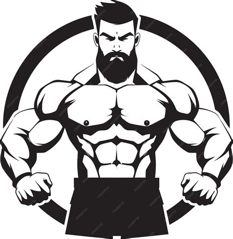 Premium Vector Mighty Muscles Monochromatic Vector Of Bodybuilders